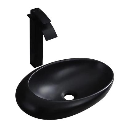 China Good quality ceremic basin new design fashion Art Bathroom Mini Oval Ceramic face basin for sale