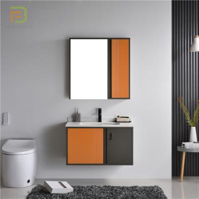 China Modern High End Popular Sanitary Ware Sink Cabinet Wall Mounted Bathroom Vanity With Mirror for sale