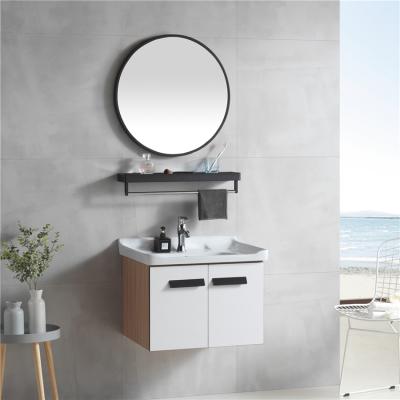 China Modern Luxury White Bathroom Mirror Cabinet Wall Mounted Undercounter Basin Bathroom Vanity For Home Hotel for sale