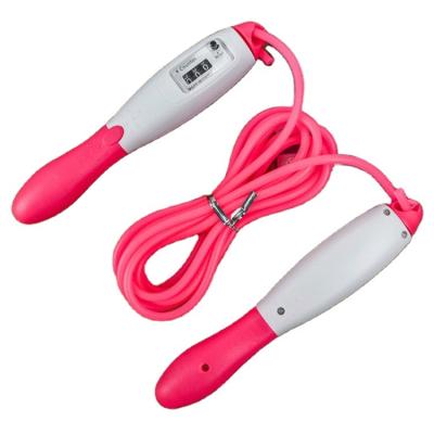 China Custom Handle Speed ​​Plastic Logo Skipping Rope Adjustable Smart PVC Weighted Jump Rope DM-F8 for sale