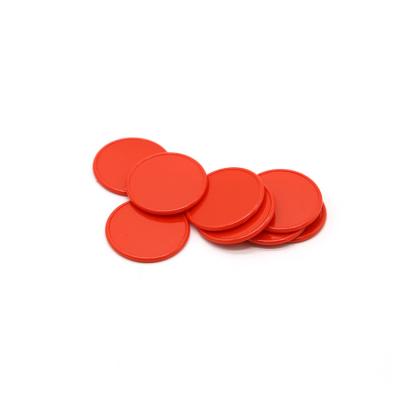 China Plastic Board Games Set Accessories Customized Red Plastic Game Coins Pieces zu verkaufen