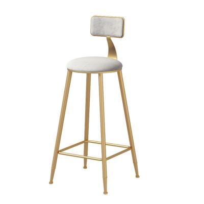 China Nordic Simple Modern Bar Chair Stable Bar Chair High Stool Home Dining Backrest Umpire Chair Lightweight Luxury Bar Stool for sale