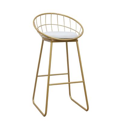 China Modern minimalist bar stool umpire chair stable metal chair, home kitchen chair, nordic style chair with backrest for sale