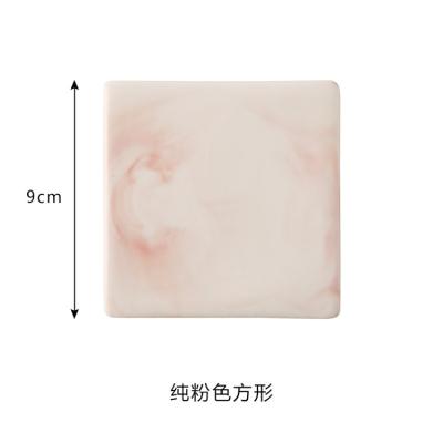 China Sublimation Marble Hexagon Rose Quartz Custom Laser Cut Table Boho Homewares Viable Decor Wine Ceramic Coaster for sale