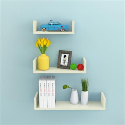 China Multifunctional Simple Wood Shelf Wall Storage Wall Shelf in Living Room and Bedroom for sale