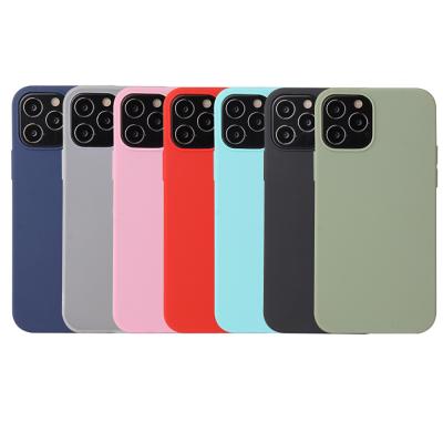 China Matte Soft TPU Silicone Shockproof Proof Slim Cover For Iphone 11 12 13 Mini Pro Mobile Phone Case for sale