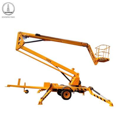 China Aerial Machinery Repair Shops Skyscraping Tower Factory Price Boom Lift Platform Diesel And Electric Power for sale