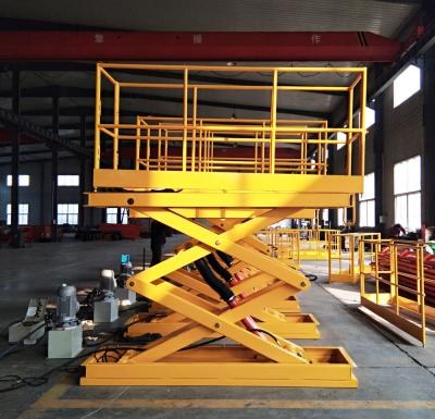 China Pallet Truck Static Hydraulic Mobile Scissor Lift Hotels Logistics Line Platform for sale