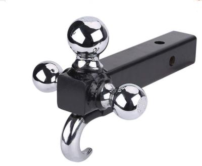 China Tri Trailer Parts Trailer King Pin Ball Mount With Forged Hook For Towing for sale