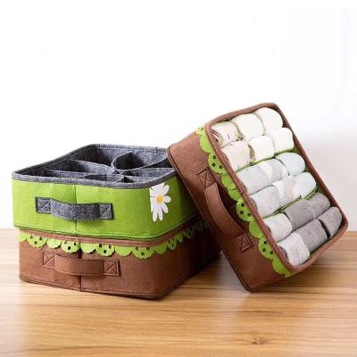 China Sustainable Domestic Clothing Storage And Household Clothes Home Felt Storage Basket for sale