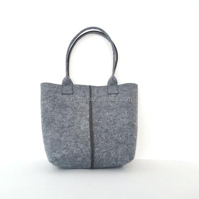 China Promotion Women Tote Hand Buying Gray Diaper Felt Handbag for sale