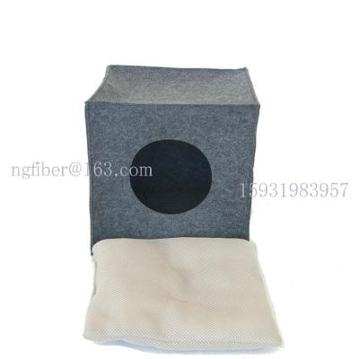 China Sustainable Felt Dog Cat House , Customized Felt House for sale