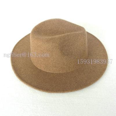 China Character Color Wool And Polyester Felt Male Fedora Hats for sale