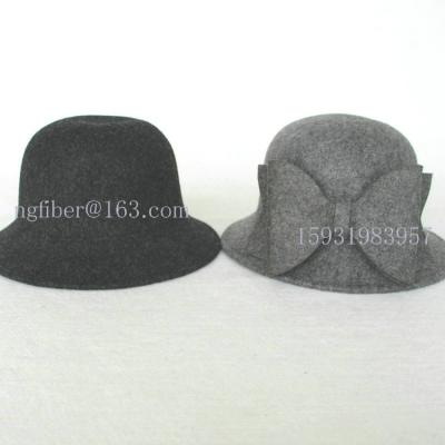 China Character Women Color Wool and Polyester Felt Hats for sale