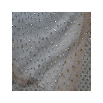 China Good Quality Soft Newcomers 100 GSM Moonlight Metallic Stretch Fabric Polyester Metallic for sale