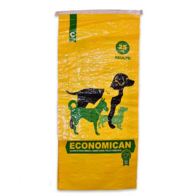 China Impact Resistance Animal Feed Bags 25kg Animal Feed Bag PP Woven Packing Plastic Packing Bag for sale