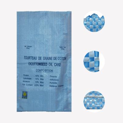 China Recyclable Recycled Plastic Cattle 40kg / 25kg Animal PP Woven Sack For Feed / Seed Bags for sale