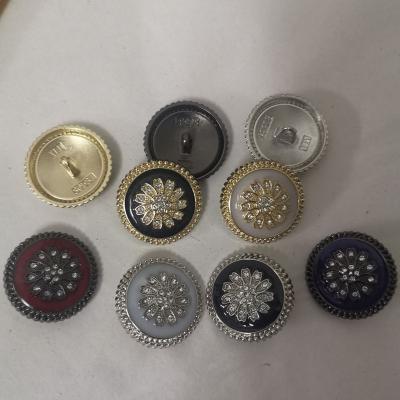 China Custom High Quality Buttons Nickel Free Logo Embossed Jean Button Pins Custom Metal Logo Leg Button Pins for sale