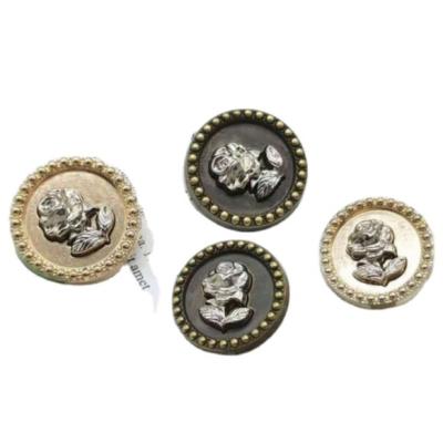 China Custom gold logo button gold metal alloy leg metal black silver flat metal button buttons nickel free buttonr for sale