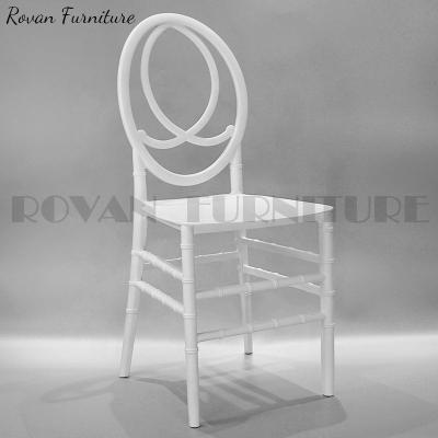 China Removable Cheap Resin Cover Resin Phoenix Crown Plastic Stacking White Event Chiavari Chairs Phoenix Chair For Weddings for sale