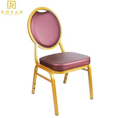 China Dining chair wholesale PU leather unique leather dining banquet furniture aluminum chairs for sale for sale