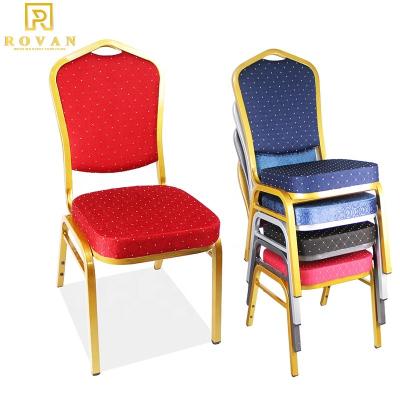 China Cheaper Used Hall Furniture Modern Rental Metal Hall Wedding Gold Steel Luxury Banquet Chairs Parts For Sale for sale