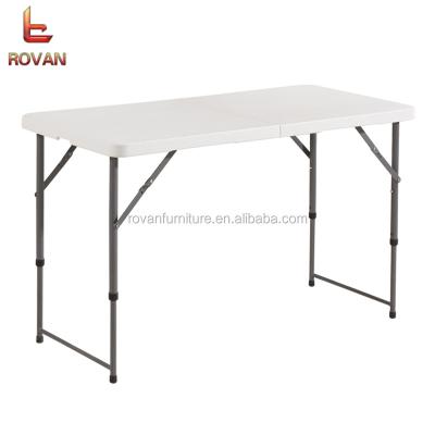 China Wedding Folding Tables 4ft Portable Used Plastic Adjustable Laptop Table Event Kids And Adult Table for sale