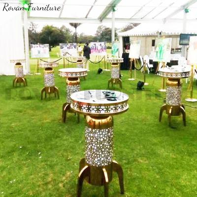 China New Style Modern Wholesale Outdoor Bar Table Wedding Stainless Steel Bar Tables For Party Used for sale