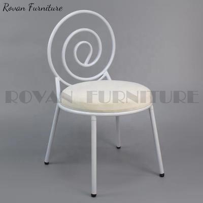 China Wholesale modern design wedding decoration white metal kids chairs for party used for sale