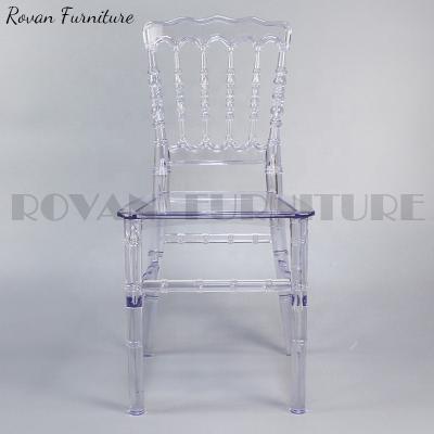 China Modern wholesale high quality stackable plastic clear children napoleon chiavari chair for wedding used for sale