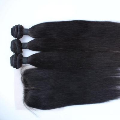 China factory supply cheap brazilian hair,7A 8A virgin hair bundles with lace closure for sale