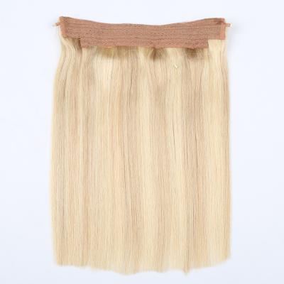 China Thick Bottom 120g Remy Double Drawn Flip Human In Hair Extensions Halo Hair Extension for sale