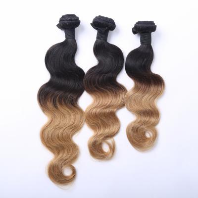 China Doulde Drawn Blonde Hair Color Silky Straight Brazilian Hair Extension for sale