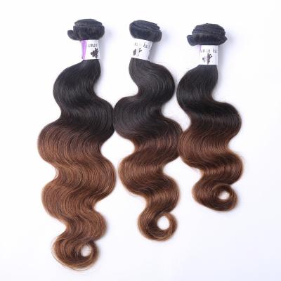 China hair products 100% virgin unprocessed cheap root black ombre color human hair weft for sale