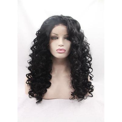 China Wholesale Price Deep Wave Synthetic Lace Front Wigs For Afro Women for sale