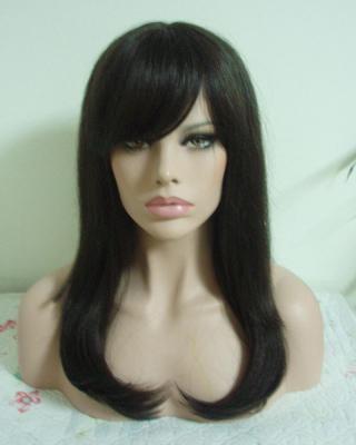 China Stock Synthetic Lace Front Wigs Heat Resistant Fiber Mono Wigs for sale