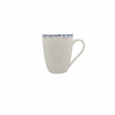 China Disposable Stylish Ceramic Sublimation Glazed Mugs Blue And White Porcelain Cups For Coffee for sale