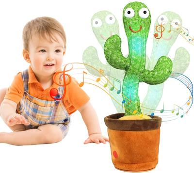 China Tik Tok Dance Plays Styles Best-selling Mexican Variety Recording USB Rechargeplush Electric Dance Cactus for sale