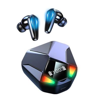 China TWS Gaming Earphone 2021 New Models Low Delay x6 Low Delay Gaming Earphones True Wireless Gaming Earbuds TWS With Colorful LED Lights 45ms for sale