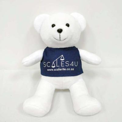 China Adorable Plush Toy Bear Teddy Bear Logo Branded Promotional Plush Toy With Custom Shirt Printing for sale