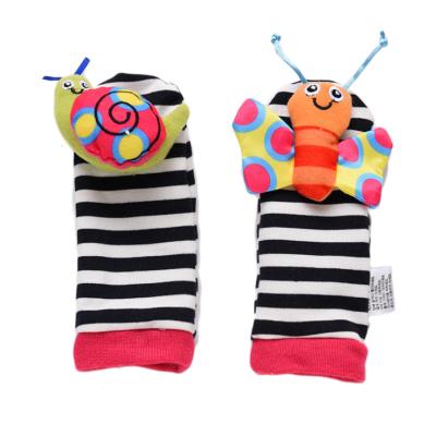 China 2021 Cute Plush Cartoon Animal Baby Rattle Bumps Fashion Baby Toys Foot Bumps Baby Rattle Wrist for sale