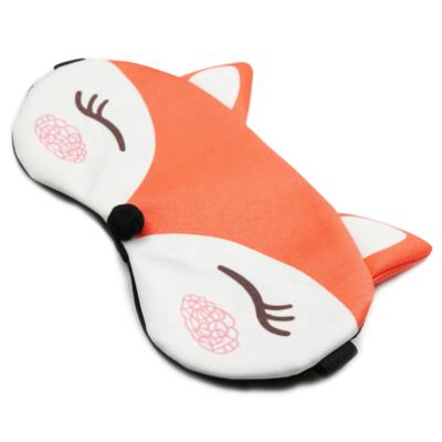 China Brand New Factory Price Cartoon Anti-wrinkle Cute Animal Eye Mask Fox Eye Night Sleep Blindfold For Girls for sale