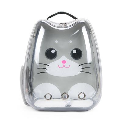 China Stored Pet Backpacks Take Out Portable Transparent Carrier Front Cute Pet Backpack Adjustable for sale