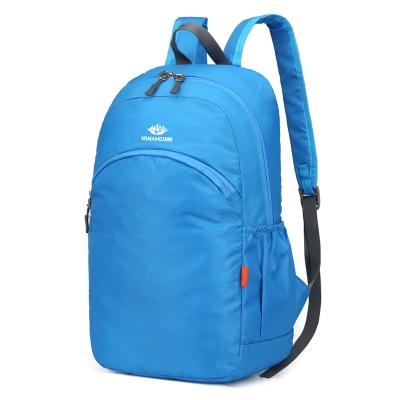 China 2022 New Large Foldable Water Resistant Travel Backpack Travel Increasing Outdoor Folding Backpack With Custom Logo for sale