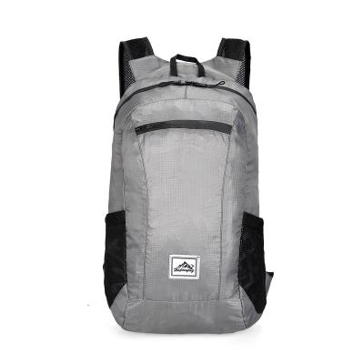 China Water Resistant Travel Increasing New Outdoor Folding Backpack Fashion Wear Resistant Nylon Solid Color Logo Foldable Backpack Simple Custom for sale