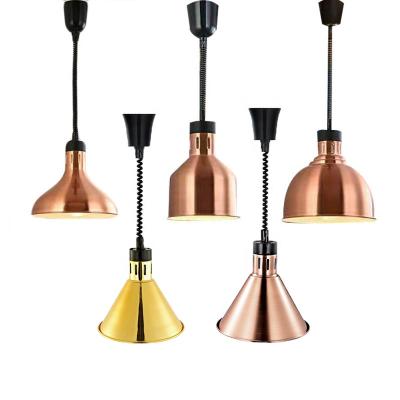 China Modern Luxury Popular Colorful Hanging Kitchen Equipment 250W 275W 375W Food Lamp Buffet Food Warmer Electric Heat Lamp for Hotel Restaurant for sale