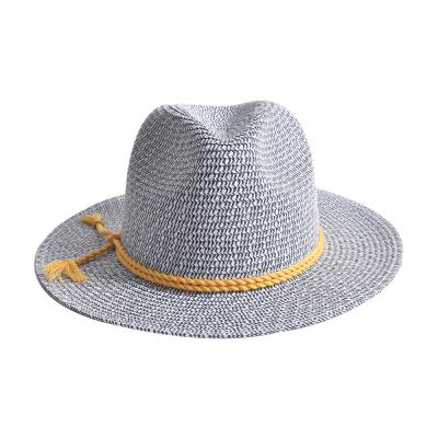 China Premium Style Straw Gentlemen's Style Straw Hat Panama Hat Sun Paper Braided Panama Hat Sun Panama Hat Striped Premium Felted Hat for sale