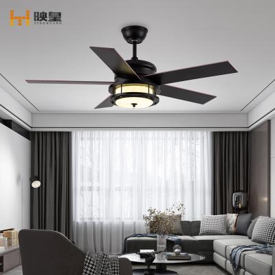 China Smart Control 52 Inch Decorative Ceiling Fan Modern Plywood Blades Lamp With Light for sale