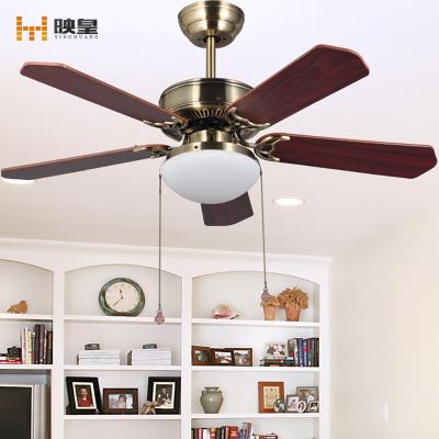 China 42 Inch Low Profile Wood/Metal Blades Energy Saving Indoor Ceiling Smart Fan Control with LED Light and Remote Control for sale