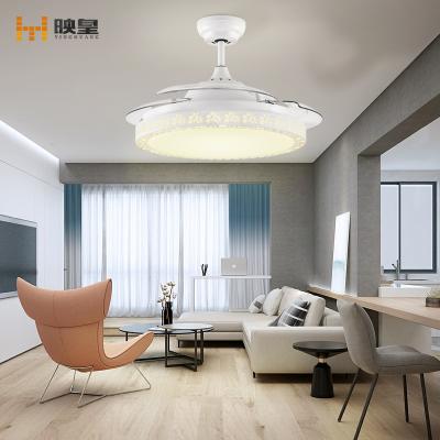 China Super Silent Remote Fan Ceiling Side Flower Light Fixtures Smart Living Room 25w Control 36/42 Inch for sale